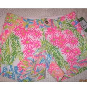 Lilly Pulitzer Lovers Coral Callahan Shorts 0